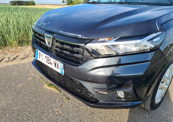 Dacia Sandero cena 27400 przebieg: 9770, rok produkcji 2021 z Witnica małe 254